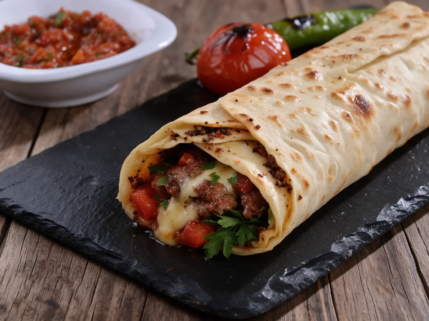 LAHMACUN ARASI KAŞARLI ADANA DÜRÜM